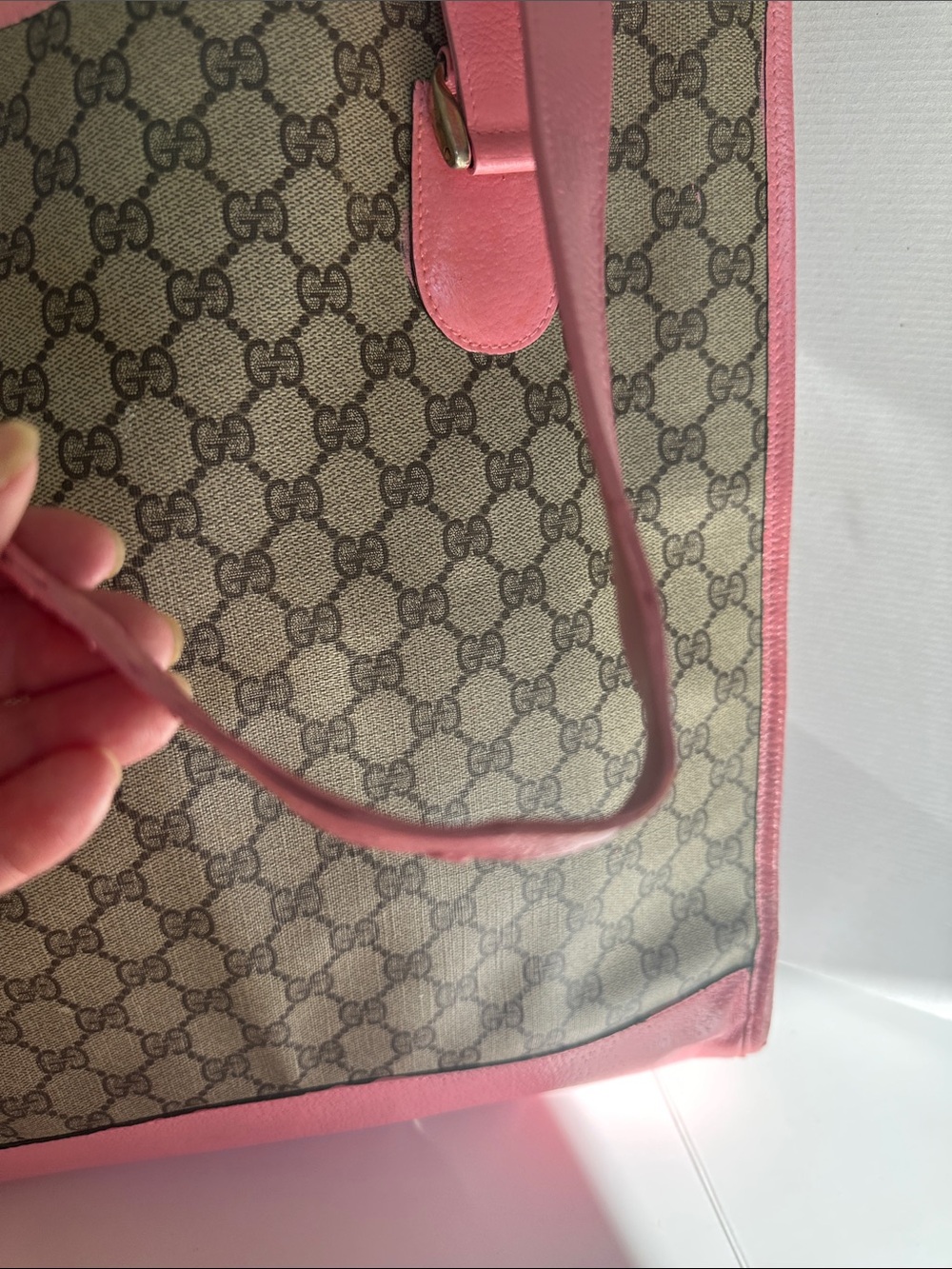 Gucci Monogram Tote Refreshed with Angelus Acrylic Leather Paint and sealer - Picture 8 of 16